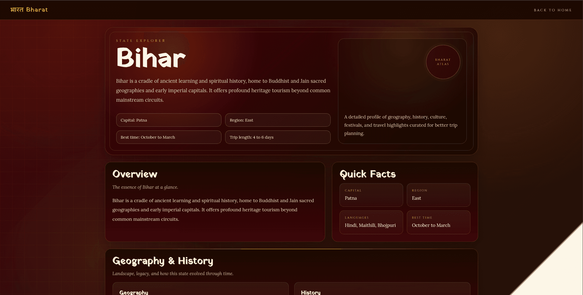 Heritage of Bharat – Cultural Heritage & Tourism Platform screenshot 3